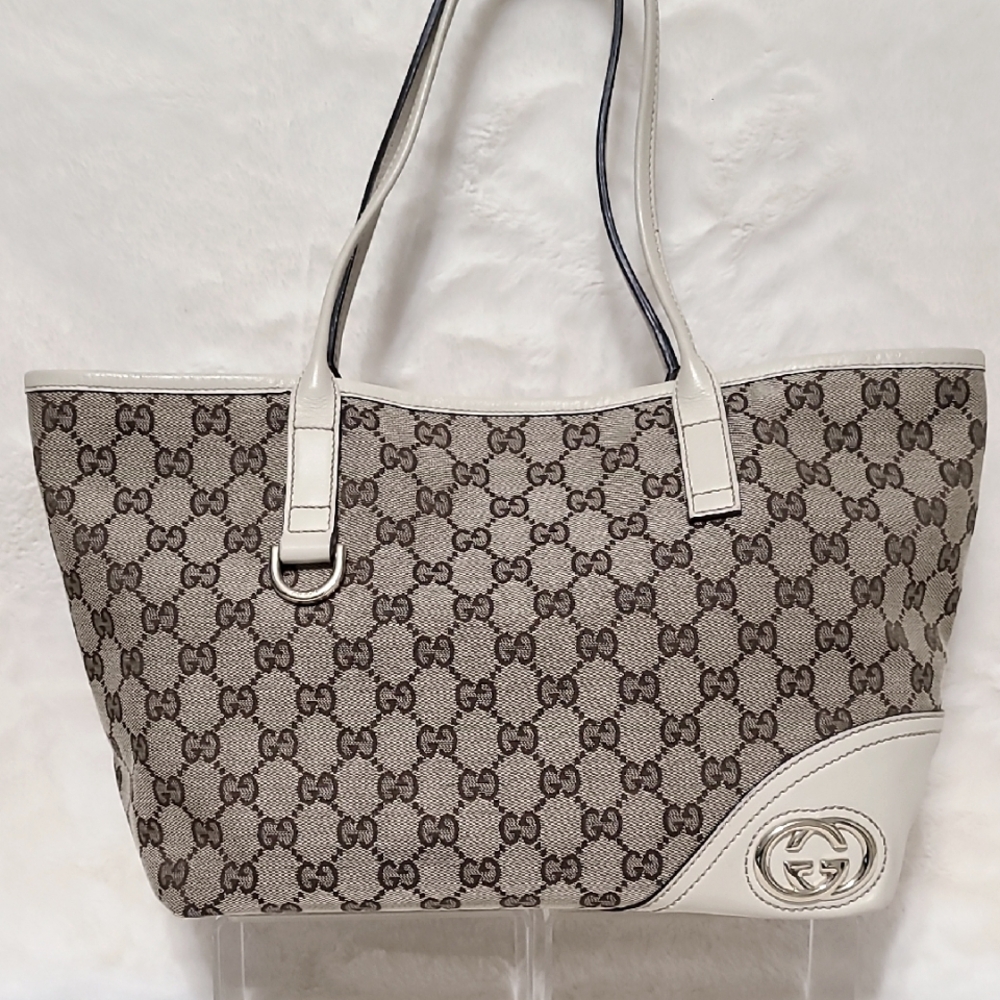 Gucci Beige and Cream Medium Britt Tote Bag - PRISTINE!!